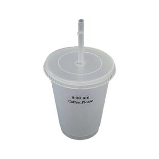 可循环! ins简约风夏日大容量水杯女生塑料吸管杯咖啡杯子高颜值