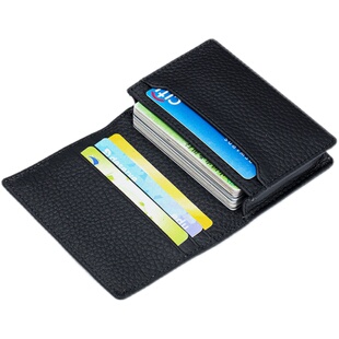 新款多功能名片包商务休闲头层牛皮卡包名片夹创意收纳零钱包男士