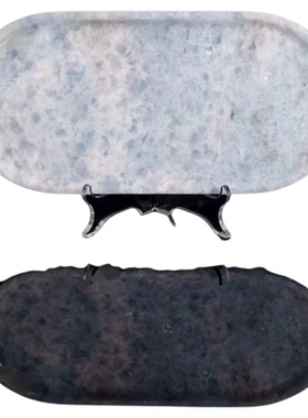 大理石托盘家居摆件梳妆台收纳盘