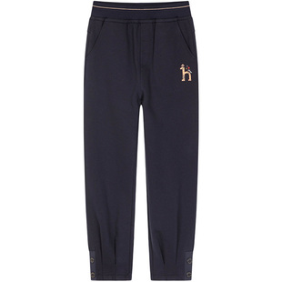 hazzys哈吉斯童装男女童裤子秋新中大童索罗娜弹力透气针织长裤