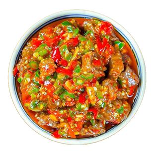 江西特产纯手工香辣牛肉酱下饭菜拌面酱拌饭青红小米辣剁椒辣椒酱