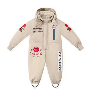 铃木ECSTAR摩托车赛车联名儿童滑雪服男童连体2025新款冬季滑雪衣