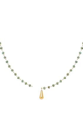 不易掉色小米珠钛钢锁骨链