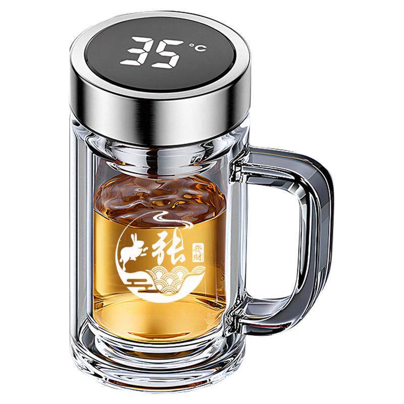 带把手大容量便携玻璃杯高硼硅