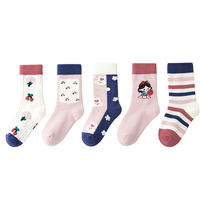 「加美葡萄庄园」秋冬女童中筒袜