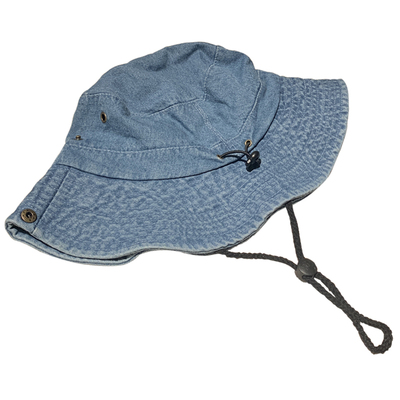 牛仔帽户外百搭宽檐抽绳渔夫帽潮