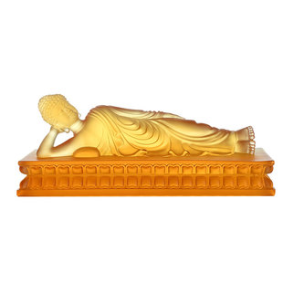 藏村琉璃《卧佛》室内家用《释迦牟尼》《睡佛》桌面摆件