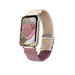 适用小米手环9pro表带新款8Pro尼龙编织卡扣腕带小米智能运动手表8Pro撞色回环秋冬替换带保护壳配件云顶创想