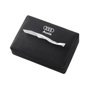 适用于奥迪车载翻毛皮纸巾盒A6LA4L/A3L/Q3/Q5L/Q7汽车纸巾抽纸包
