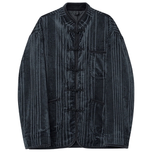 JDV男装春秋新品商场同款蓝色新中式长袖夹克宽松男士外套WJK4405