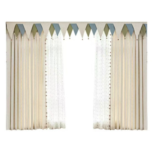 夏圣鹏品牌定制全遮光窗帘帘头窗幔顶部遮光魔术贴双层自粘贴幔头