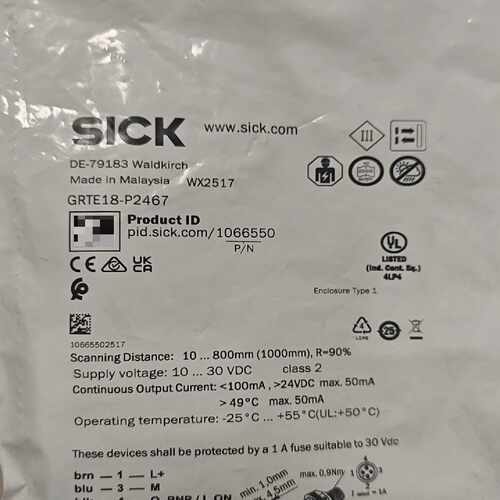 溢价-西克光电传感器GRTE18-P2467 订货号1066550