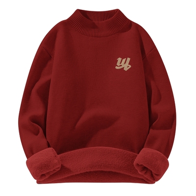 班尼路冬季加绒加厚内搭毛衣男