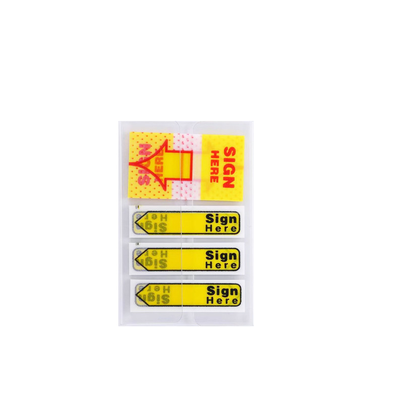 SIGN HERE签名签字贴领导客户资料指示贴便利贴索引贴箭头组合款