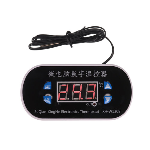XH-W1308数字温度控制器 可调智能数显控温器 孵化温控开关带外壳