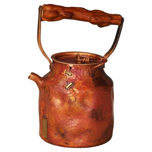 850ml一张打姹寂风小丑壶 铜壶 铜煮茶炉 纯铜 紫铜复古壶 围炉