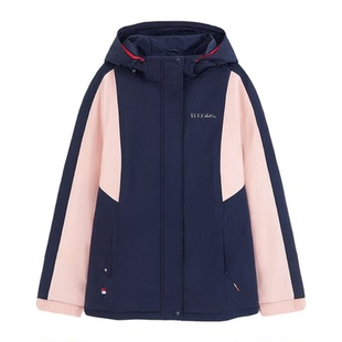 【蓄热保暖】ELLE Active中长款连帽棉衣外套女冬季棉服保暖夹克