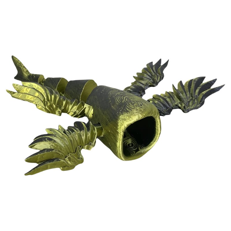 3D打印史前巨鲲四翼海怪玩具