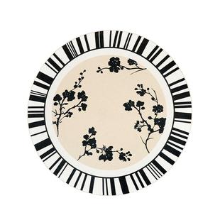 CCF花园秘境 圆形奶油风可机洗拆洗地毯衣帽间书房卧室地垫房间