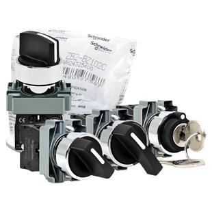 正品施耐德XB2选择按钮开关BD21C BJ25C BG33C 41 53钥匙二档三位