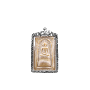 泰国特色正品真品 龙婆瑞2513崇迪 银壳带萨马空卡 男女项链吊坠