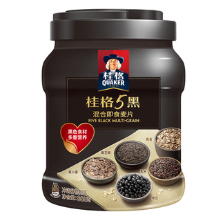 桂格5黑5红5白混合即食燕麦片860g*1罐装饱腹早餐懒人速食健康