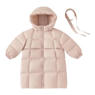 儿童羽绒服中长款女童羽绒服三防宝宝羽绒服冬季小童羽绒服冬装潮