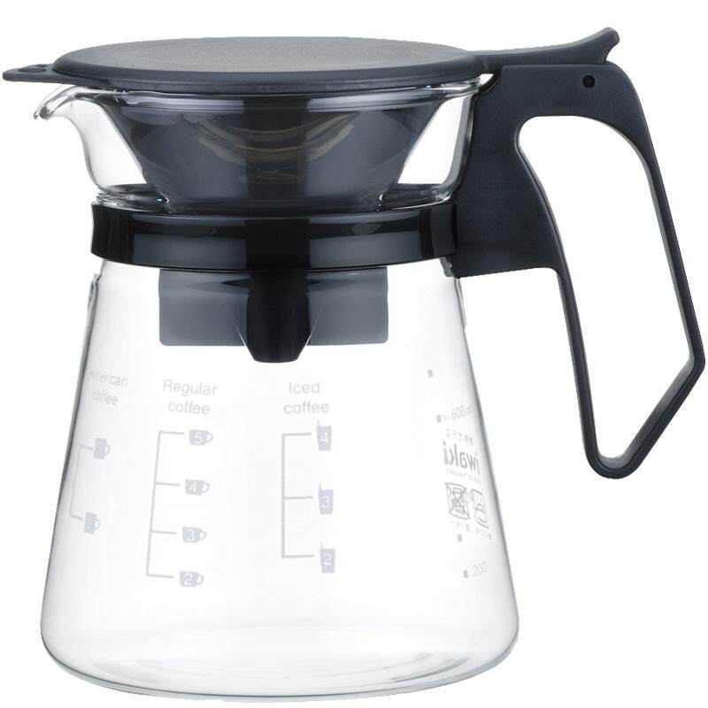 【会员秒杀】怡万家咖啡壶进口黑色600ml+保鲜盒500ml*2 无赠品