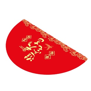 半圆形入户地垫进门脚垫新年福到我家红色地毯皮革室内外玄关门垫
