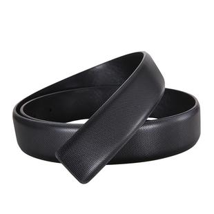 3.3cm宽无头皮带针扣板扣平滑扣带身打孔圆孔皮带条腰带条替换皮