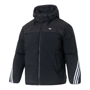 阿迪达斯三叶草男装羽绒服新款运动服保暖加厚面包服防风羽绒外套