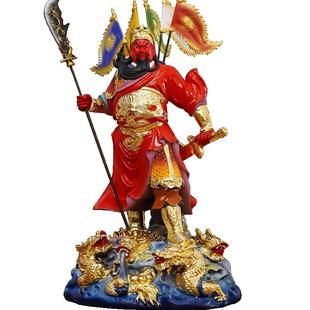 慈缘阁树脂彩绘横刀关公神像供奉九龙关公武财神关二爷摆件关公像