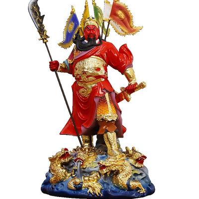 慈缘阁手工彩绘九龙武财神关公像