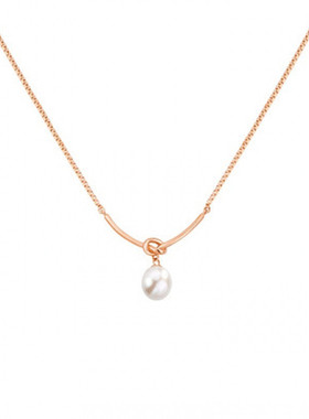 925纯银珍珠颈链女设计感项链