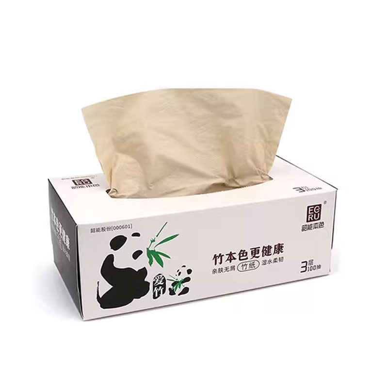 韶能本色盒裝抽紙竹漿硬盒餐巾紙實惠裝抽取式餐巾紙100c48盒整箱