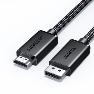 绿联dp转hdmi线4k60hz高清连接电脑主机笔记本外接显示器转换接口