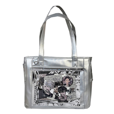 透明扎谷吧唧丝带痛包