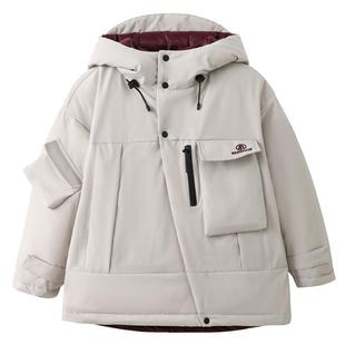 女大童双面穿羽绒服保暖冬装洋气2024新款女孩初中生加厚连帽外套