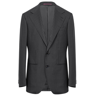 AC全羊毛意式高端定制半麻衬结婚西服套装男新郎商务休闲西装外套