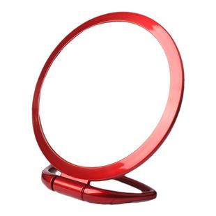 新娘结婚红色手提镜化妆镜心形圆形塑料欧式洗漱双面镜便携挂镜子
