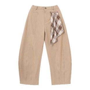 Hualun秋季抗皱时尚休闲裤男款宽松型阔腿裤老钱风百搭直筒裤子