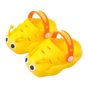 儿童拖鞋夏可爱女童1-3岁卡通防滑2男软底宝宝凉拖洞洞鞋家居婴儿