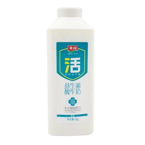 金河益生菌低温酸牛奶原味朗姆味大桶装风味发酵酸奶1kg*2