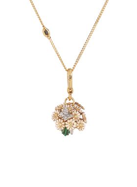 juicy珐琅釉时尚雏菊花束吊坠