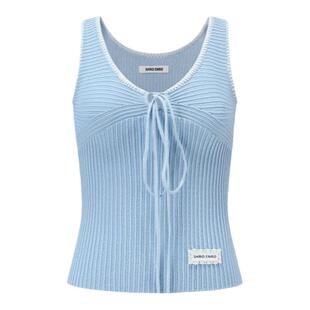 【明星艺人同款】SHRO ENRO 新款高级感休闲针织时尚吊带背心上衣