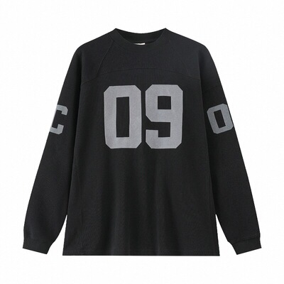 REOCHA贴补绣长袖橄榄球服T恤