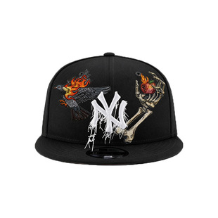 全封口帽子NY棒球帽男女纽约洋基队出游街舞嘻哈韩版平沿美式板帽