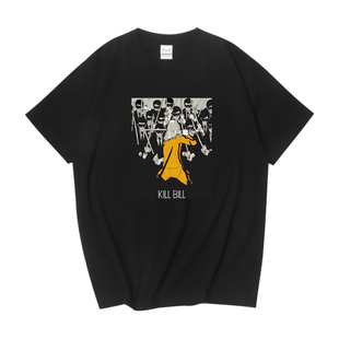 昆汀经典电影 杀死比尔 Kill Bill新款复古武士道短袖男T恤女日系