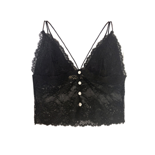 国现MOOD X MIURA复古百搭内衬蕾丝钻扣bralette吊带