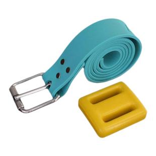 自由潜配重腰带硅胶316不锈钢快卸扣潜水包胶负重铅块皮带水肺